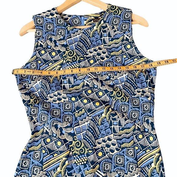 J McLaughlin Catalina Cloth Dress Size M Blue Devon Old Money Preppy Coastal - Picture 8 of 10